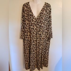 Ava & Viv Leapord Wrap Dress, 4X